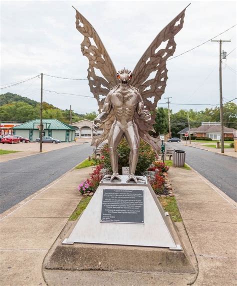 You can read the books, the transcripts, see the documentary about the urban legend or the real Project Bluebook transcripts about this creature of lore or go to the museum dedicated to the story. . Mothman statue and marker